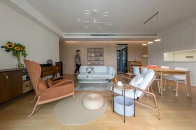 不要电视机，席地而坐，这个120m²日式风格的家真有个性 | 漾设计